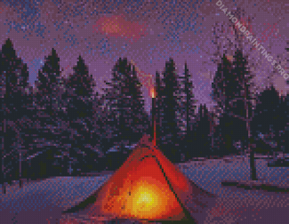 Camping Scene Diamond Painting