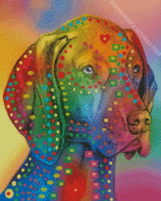 Colorful Pointer Dog Diamond Painting