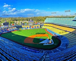 Dodger Stadium In Los Angeles California Diamond Painting
