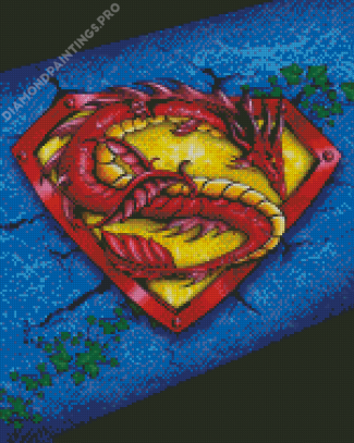 Dragon Superman Symbol Diamond Painting