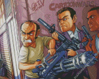 Grand Theft Auto V Game Diamond Painting