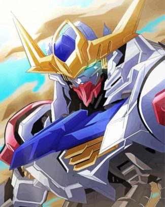 Gundam Barbatos Robot Diamond painting