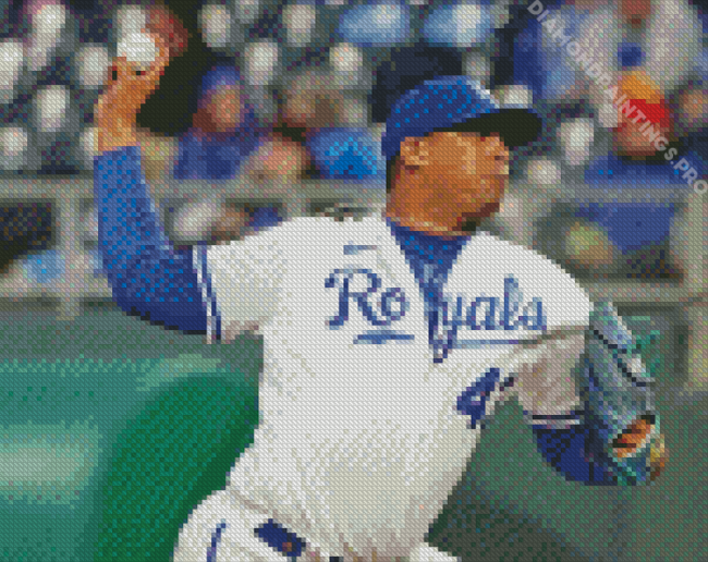 Kansas City Royals Baseball Player Diamond Painting