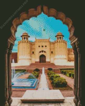 Aesthetic Lahore Fort Pakistan Diamond Painting