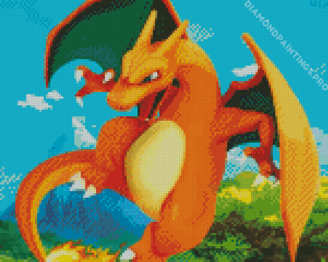 Lizardon Charizard Diamond Painting