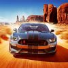 Mustang Ford Car In Desert Diamond Painting