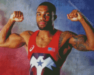 Olympic Athlete Jordan Burroughs Diamond Painting