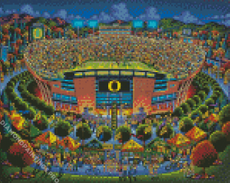 Oregon Ducks Stadium Diamond Painting
