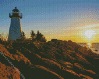 Plymouth Massachusetts Lighthouse Diamond Painting