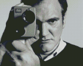 Quentin Tarantino Black And White Diamond Painting