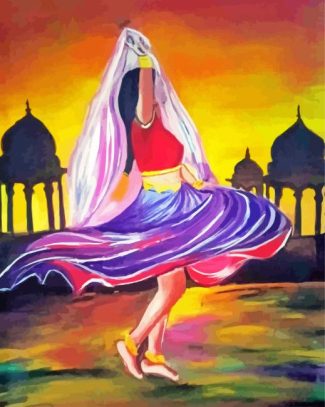 Rajasthani Girl Dancing Diamond Painting