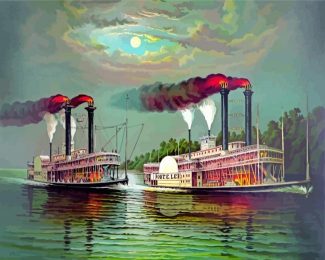 The Steamboats Diamond Painting