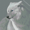 White Wolf With Blue Eyes Art Diamond Painting