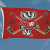 Wisconsin Badgers Hockey Flag Diamond Painting