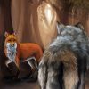 Wolf And Fox Art Diamond Painting