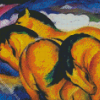 Yellow Horses By Franz Marc Diamond Painting