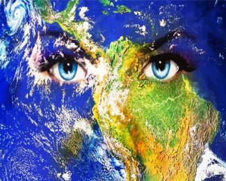 Aesthetic Gaia Eye Diamond Painting