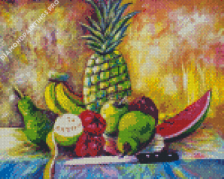 Aesthetic Abstract Fruit Art Diamond Painting