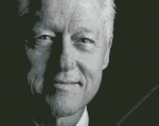 Black And White Bill Clinton Diamond Painting