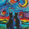 Cats Van Gogh Diamond Painting