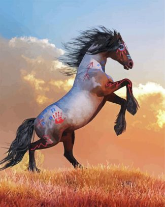 Cool War Horse Diamond Painting