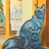 Russian Blue Cats Art Diamond Painting
