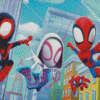 Spidey And Friends Animation Diamond Painting
