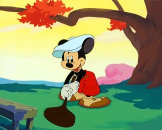 Dinsey Mickey Mouse Golfing Diamond Painting