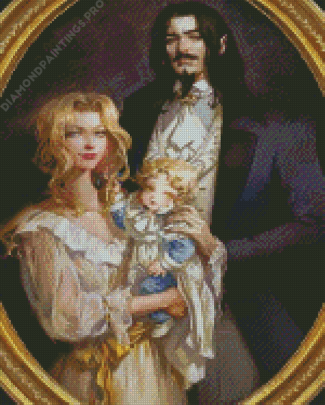 Dracula Lisa And Baby Alucard Diamond Painting