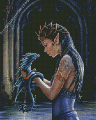 Fairy And Dragon Diamond Painting