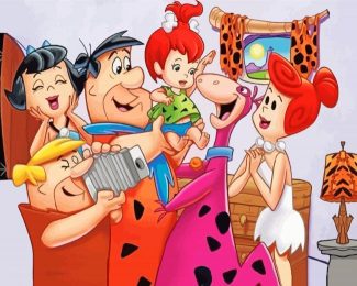 Fred Flintstone Family Diamond Painting