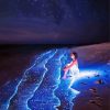 Girl With Ocean Of Stars Diamond Painting