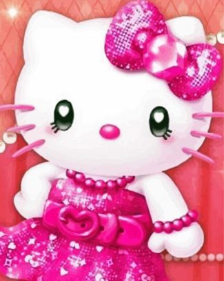 Gorgeous Hello Kitty Diamond Painting