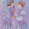 Harlequin Giving A Rose Diamond Painting