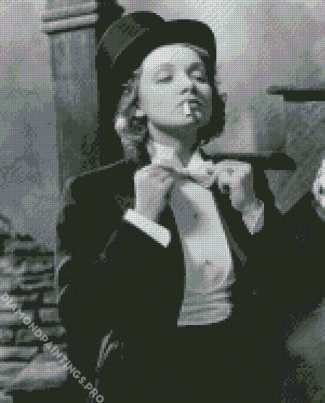 Marlene Dietrich With Cigarette Diamond Painting