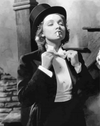 Marlene Dietrich With Cigarette Diamond Painting