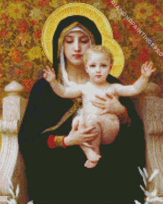Our Lady Of The lilies Diamond Painting