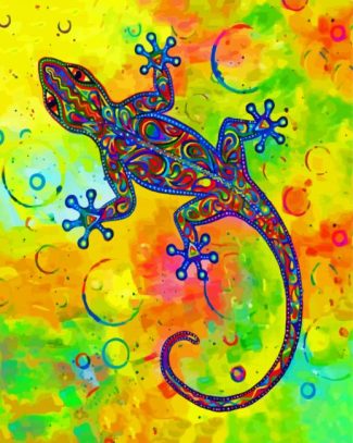 Psychedelic Lizard Diamond Painting