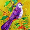 Purple Bird Collage Diamond Painting