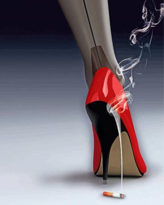 Red High Heel Shoes Diamond Painting