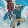 Spiderman And Stan Lee Diamond Painting