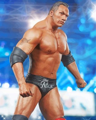 WWE Wrestler The Rock Diamond Painting