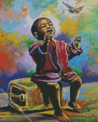 African Child Diamond Painting