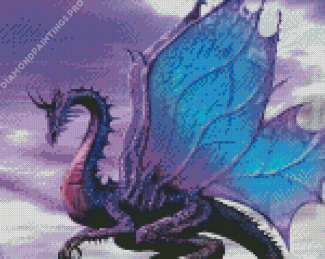 Blue Purple Dragon Diamond Painting