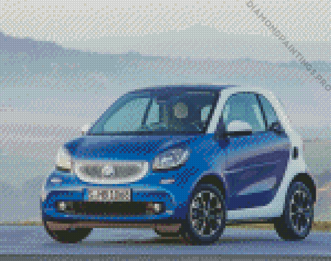 Blue Smart Fortwo Diamond Painting