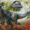 Blue Jurassic World Poster Diamond Painting