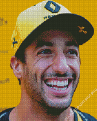 Daniel Ricciardo Race Car Driver Diamond Painting