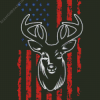 Deer American Flag Diamond Painting