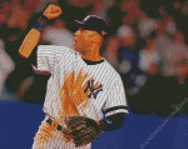 Derek Jeter Baseball Player Diamond Painting