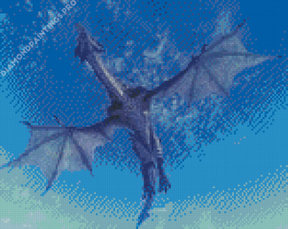 Flying Dragons In Sky Diamond Painting